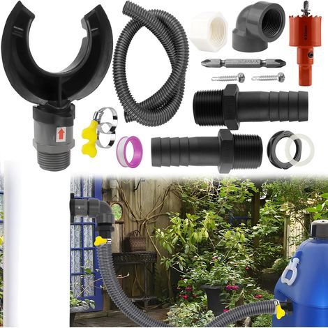 Regenwasserauffangsystem Für Fallrohr: Regenrinnen-wasserauffangsystem Für Dächer Bis Zu 80 M², Mit 1 Meter Schlauch.