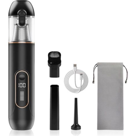 Kabelloser Handstaubsauger 13000 Pa, Mini-design Für Auto, Pc, Sofa Und Zuhause. Reinigung Von Ritzen, Blasfunktion, 1800 Mah Batterie.
