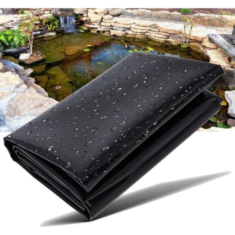 Teichfolie Schwarz Fischteich Garten Folie Teichabdeckung, 1,2 M X 2,1 M Weiche Abdeckungen Für Zierteich Aus Hdpe-abdichtungsbahn Für Außenteich