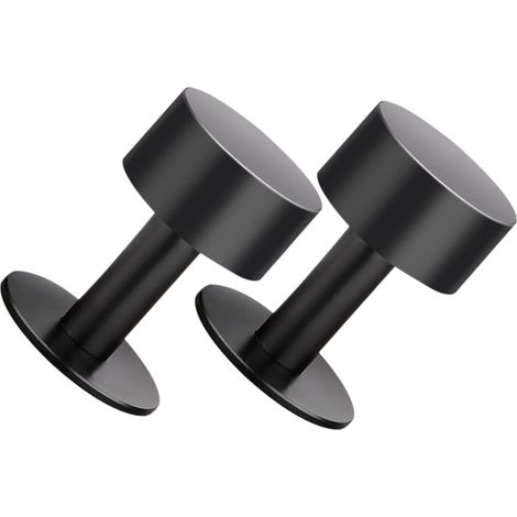 2er Set Moderne, Geräuschdämpfende Türstopper, Robust Und Langlebig Aus Schwarzem Edelstahl