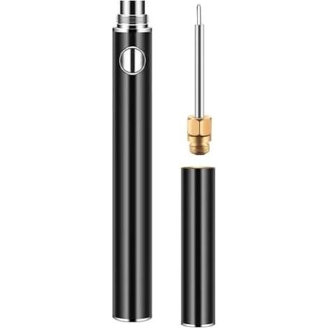 Heißdrahtstift Mit Akku Zum Schnellen Versiegeln Von Schnüren In 0,2 Sekunden, Präzise Legierungspitze Für Stickgarn, Wachsschnur Und Metalldraht, Tragbares 165-mm-werkzeug (schwarz)
