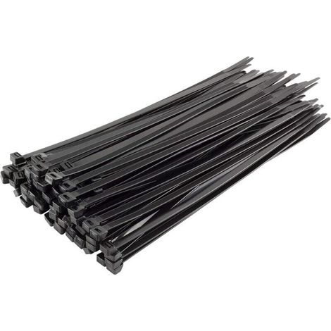 Nylon-kabelbinder - 300 Mm X 7,6 Mm - Schwarz - Ultra-starke Kabelbefestigung - Hochfeste Kabelbinder - 100er-pack