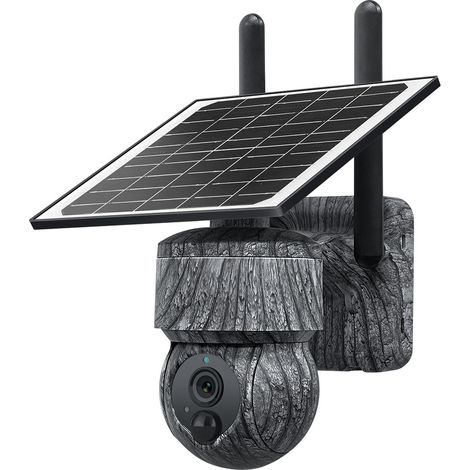 Überwachungskamera Für Außenbereich, Tarnung, Solar, 4g Wifi, Horizontale Drehung 335°, Vertikale Drehung 90°, Ip66 Wasserdicht, Infrarot-nachtsicht 15 M, Auflösung 1600x2500 Cmos, Alarm & Kompensatio