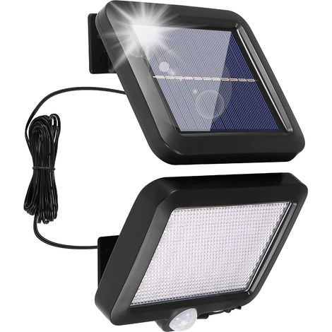 Externe Solar-spotleuchte, Kabellos, Wasserdicht Nach Ip65, Sicherheitslampe Mit Solarenergie, 120° Garten-solarleuchte Mit 5 M Kabel Für Veranda, Garten, Hof