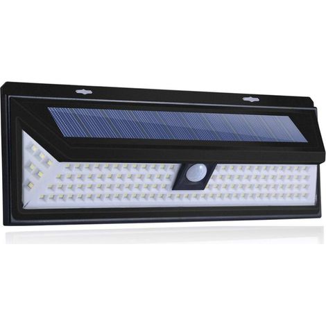 Solarleuchte-118 Led Solarlampe 1000 Lumen Wandleuchte Mit Pir-bewegungsmelder Ip65 Wasserdicht Für Garten Und Außenbereich