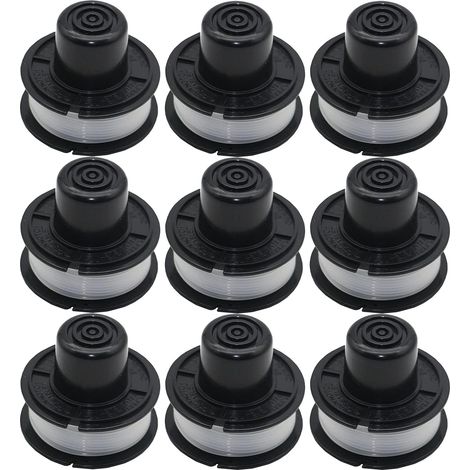 Chuancheng Satz Von 3/6/9 Rasentrimmerköpfen Für Black & Decker A6226 Fadenköpfe Gl250, St300, Ge600 (9)