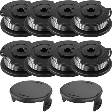 Satz Aus 8 Ersatzspulen Und Deckeln Für Art 23 Sl, Passend Für Modelle Art 26 Sl, Fadendurchmesser 1,6 Mm, Fadenlänge 4,9 M, Nylonköpfe Für F016800569 F016800385