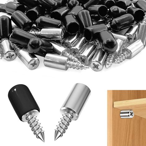 60 Stück Regalhalter, Regalstützen, Konsolen Für Regale Für Bibliothek, Schrank, Möbel (schwarz)