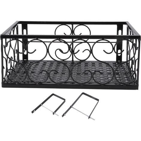 Balkon-blumentopfhalter, Dekoratives Regal Aus Dickem Eisen Für Patio-geländer Mit Halterungen Für Fensterbänke, Geeignet Für Geländer Mit 10,5 Cm/4,1 Zoll