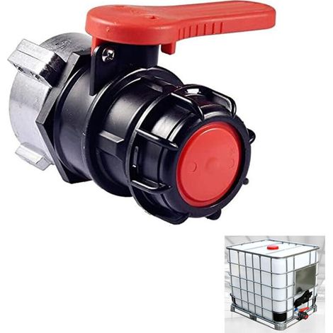 Kugelhahn Ibc-adapter Dn50 – Grobgewinde 75 Mm – Absperrventil Für Tanks – Säure- Und Korrosionsbeständig