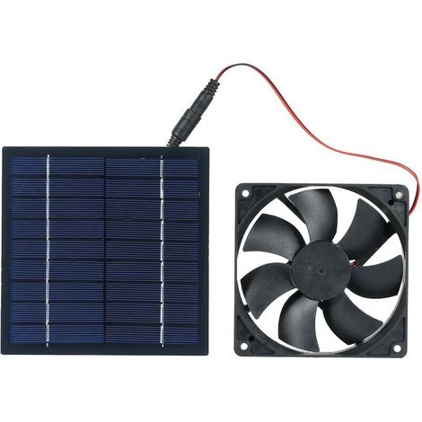 Solarbetriebener Mini-ventilator, 5 W, 6 V, Solarbetriebener Abluftventilator, Wasserdicht Ip65, Für Hundehütte, Hühnerstall, Haus, Gewächshaus, Wohnmobil, Dach