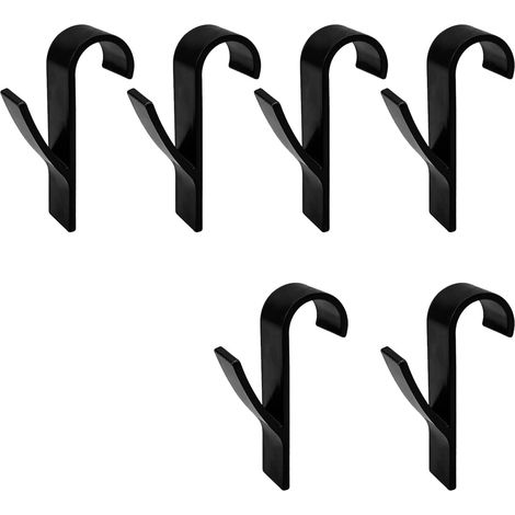 6er-set Handtuchhaken Für Badezimmer, Handtuchhalter, Kleiderhaken, Heizkörperhaken Für Bad Und Küche, Wc (schwarz)