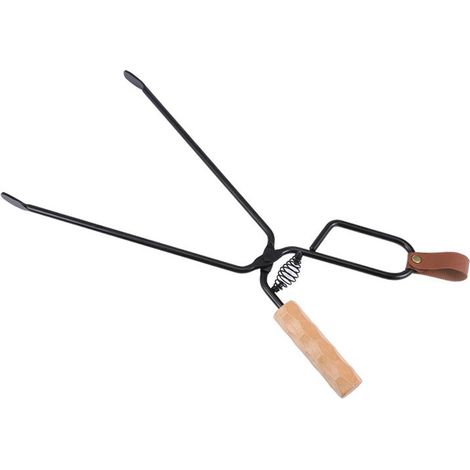 Holzkohlezange Für Grill Mit Holzgriff, Tragbares Werkzeug Für Camping.