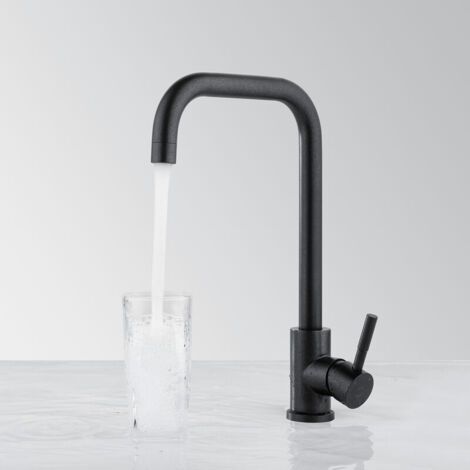 Schwarze Perlmutt-küchenarmatur, 360° Drehbarer Flexibler Wasserhahn, Küchenarmatur Aus Korrosionsbeständigem, Hitzebeständig Lackiertem 304 Edelstahl