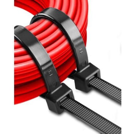 Kunststoff-kabelbinder 500 Mm X 12 Mm, Professionelle Schwarze Nylon-rilsan-kabelbinder, Große Lange Kabelbinder Geeignet Für Außenanwendungen, Zaun- Und Garagenanwendungen