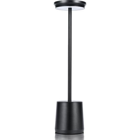 Drahtlose Metall-schreibtischlampe, Tragbare Led-tischlampe Mit Berührungssensor, Wiederaufladbare Aluminium-lampe Mit 3 Farben, Helligkeit In 3 Stufen Einstellbar, Nachtlicht, Nachttischlampe, Lampe