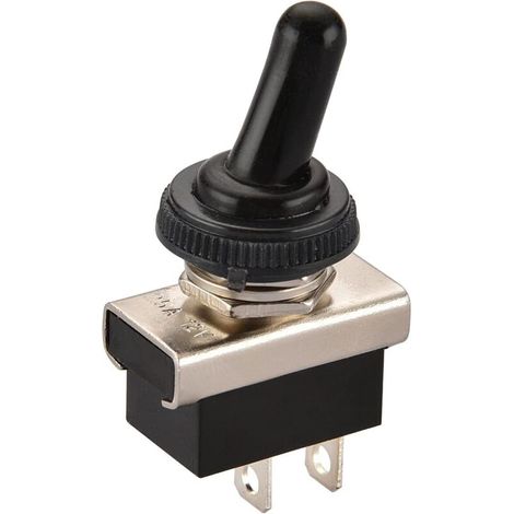 Metall-kippschalter Flip 12v 25a Spst Ein/aus 2-positionen 2-pin Für Auto Armaturenbrettbeleuchtung Mit Wasserdichter Kappe