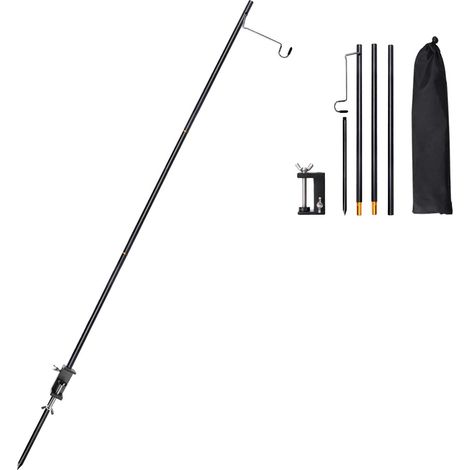 Faltbarer Und Leichter Camping-stehleuchte Aus Aluminium, Lampenhalter Für Den Außenbereich Für Picknick, Wandern, Angeln