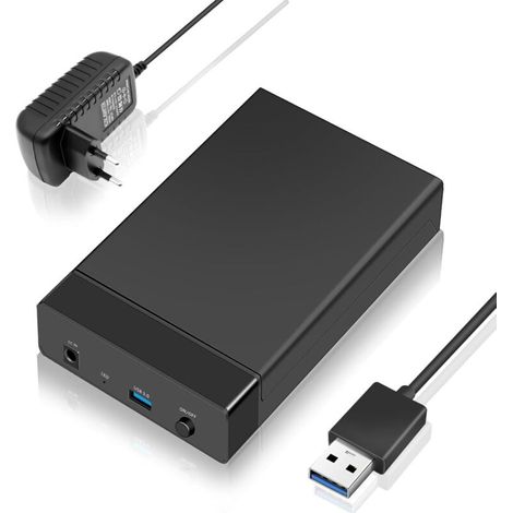 3,5-zoll-festplattengehäuse - 5 Gbps Usb 3.0 Auf Sata - Externes Festplattengehäuse Für 2,5"/3,5" Ssd/hdd Bis Zu 16 Tb Mit Dc-netzadapter - Uasp-unterstützung - Wärmeableitung