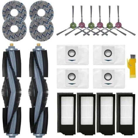 Zubehörset Für Ecovacs Deebot X1e Omni & X1 Omni & X1 Turbo & X1+ Saugroboter, 20er-pack Mit Hauptbürsten, Filtern, Seitenbürsten, Wischmopps Und Staubbeuteln