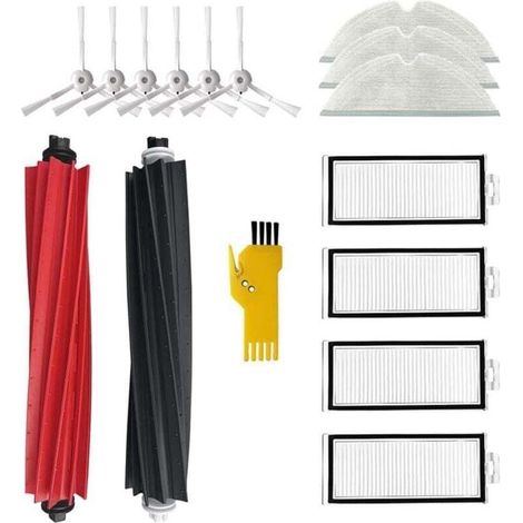 Zubehörset Für Roborock Q8 Max, Q8 Max+, Q5 Pro, Q5 Pro+ Saugroboter – Ersatzteile, 15-teilig: 1 Satz Hauptbürsten, 4 Filter, 6 Seitenbürsten, 3 Wischmopps