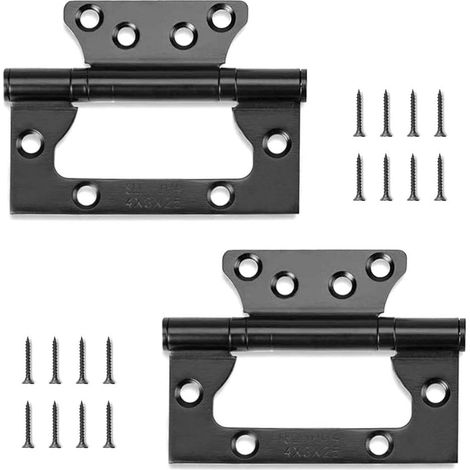 Scharniere 2 Stück 4 Zoll Türscharniere Klappbare Türscharniere Aus Edelstahl Für Möbel, Schränke, Schutz, Türen, Schubladen (schwarz)