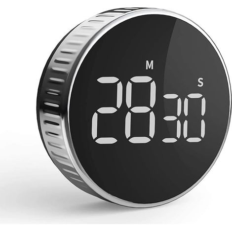 Küchentimer, Digitaler Magnetischer Countdown-timer Mit Lcd-anzeige Und Drehbedienung Für Küche, Kochen, Backen, Studium Und Zeitmanagement