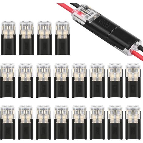 Satz Von 20 Zweipoligen Kabelsteckern Für Autos – Schnellverbinder Für 18 Bis 24 Awg – Crimp-stecker – Kabelverbinder