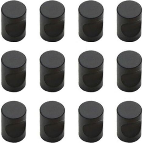 Zylindrische Möbelgriffe Für Schränke, Weinkeller Usw. - 12er-pack, Schwarz, 17 X 21 Mm
