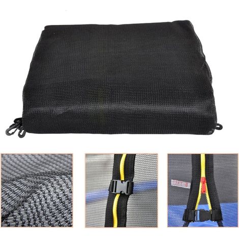 Schutznetz Für Trampoline 12 Fuß – 8 Stangen – Hochdichtes Gewebe – Federschutzpolster Aus Epe-schaum