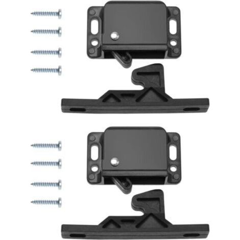 2er-pack Schranktürschlösser Mit 8 Schrauben Für Wohnmobile, Schrankszubehör Für Haus, Küche, Schwarz
