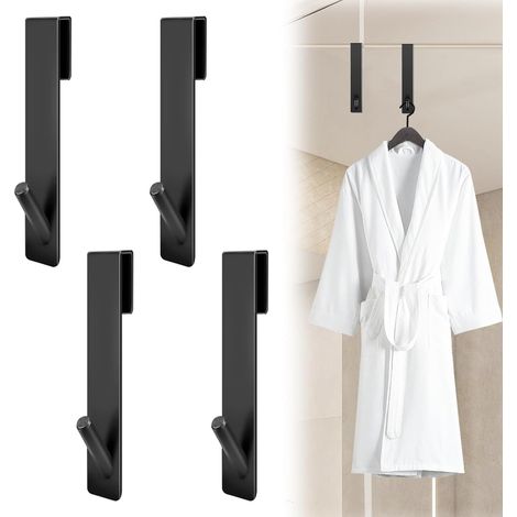 4er-set Duschhaken Aus Edelstahl, Wandmontierte Haken Für Handtücher Ohne Bohren, Für Glas Mit 6 Bis 12 Mm Dicke