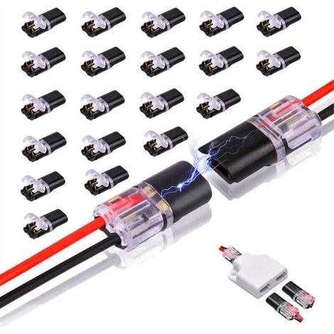2er-set Led-steckverbinder, 2-polig, Doppelkabel Mit Schnellverriegelungssystem
