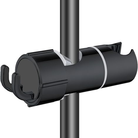 Duschkopfhalterung Mit 2 Haken, Universelle Duschhalterung 16–27 Mm Mit Verstellbarem Durchmesser, Geeignet Für Duschstangen-halterung, Ersatz-duschkopfhalterung In Gebürstetem Finish