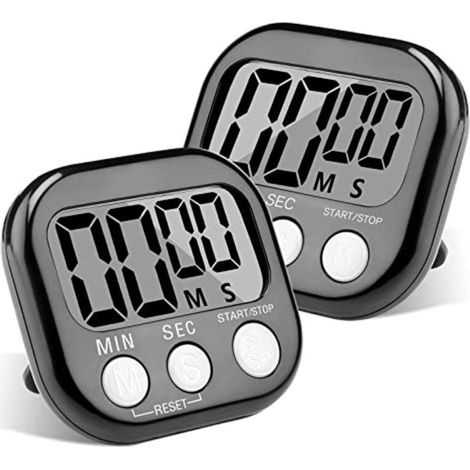 2 Stück Magnetische Küchentimer, Time Timer Mit Magnet Und Lautem Alarm Für Kinder, Bunter Lern-timer Für Kinder Mit Großem Lcd-bildschirm