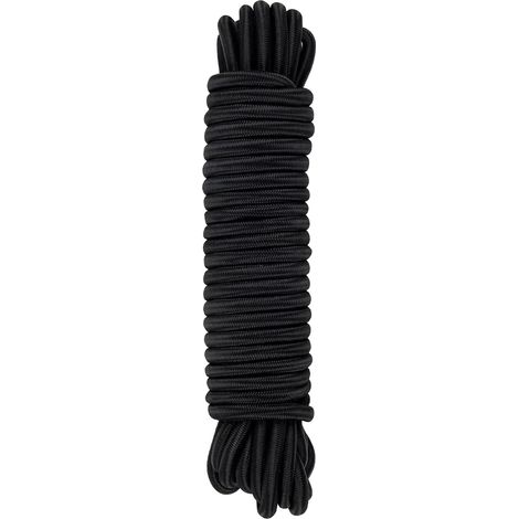 Schwarzes Gummiband, 8 Mm X 10 M, Polypropylenseil Zur Befestigung