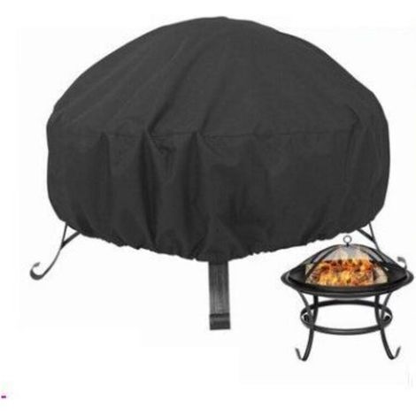 Grill- Und Plancha-schutzhülle, Wasserdichte Abdeckung Für Feuerkörbe Ø 85 X 40 Cm, Uv-beständige Und Reißfeste Hülle Aus 210d Oxford-gewebe Für Kamine Und Grills