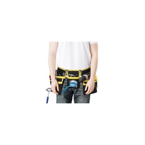 Verstellbare Werkzeugtasche Aus Oxford-gewebe – 11 Taschen Und 2 Hammerhalterungen – Länge 21'-43' – Für Elektriker Und Heimwerker