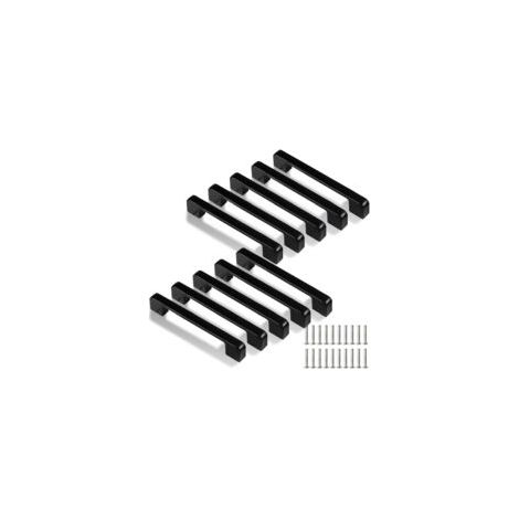 Küchengriffe 128 Mm – 10er-set Aus Schwarzem Zinklegierung – Rostbeständig – Für Türen Und Schubladen