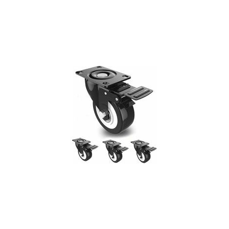 4 Rollen Mit 50 Mm Und Bremse, 4 Schwenkbare Rollen Für Möbel/transport, Möbelrollen, Schwere Lastrollen, Gesamttragfähigkeit 300 Kg -inhhub