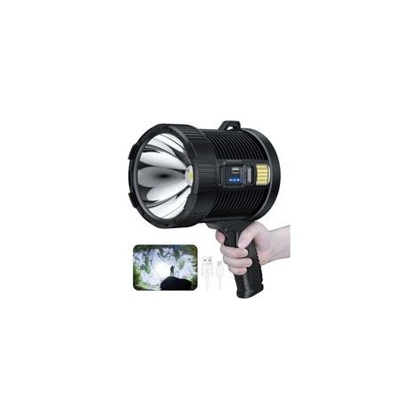 Wiederaufladbare Led-projektorlampe, Extrem Helle Outdoor-taschenlampe Mit Cob-beleuchtung, 6 Modi, Ipx5 Wasserdicht