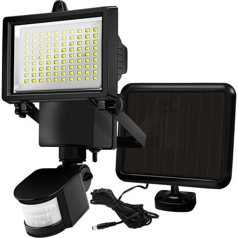 Leistungsstarker Solarstrahler Mit Bewegungsmelder - Schwarz