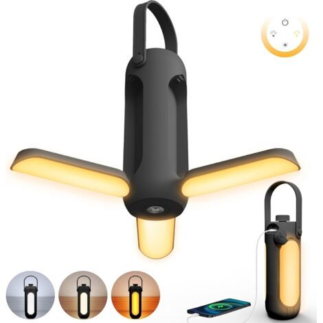 Wiederaufladbare Campinglampe, 10000mah Led-campinglaterne Mit 3 Einstellbaren Lichtmodi