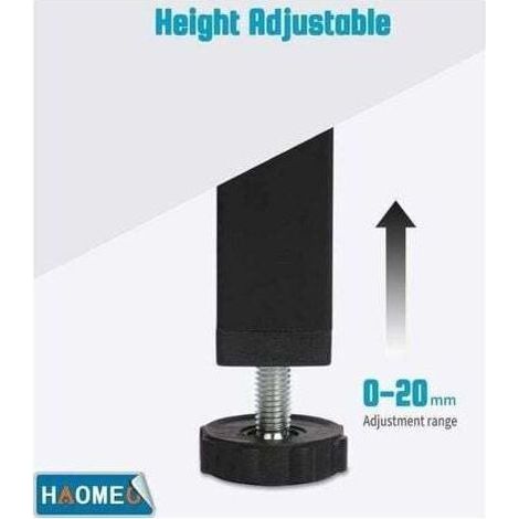 Bettfüße, Universelle Füße Für Lattenroste, Höhe: 35 Cm (+2 Cm) Verstellbar, 15–35 Cm In 3x3 Cm Für Rahmen Mit M8×60 Mm Schraube (4 Stück)
