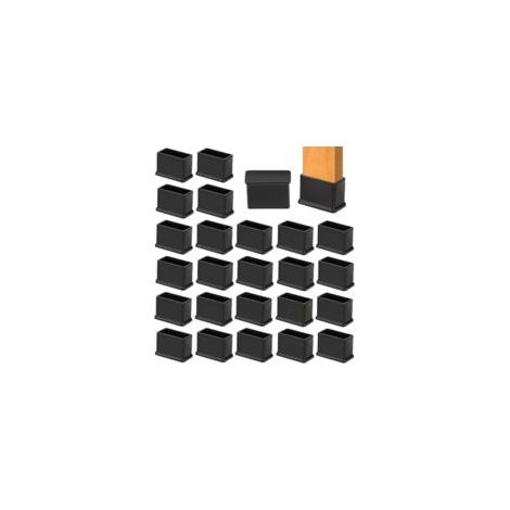 Satz Von 24 Rechteckigen Gummifüßen Aus Pvc – Lärmreduzierung – Schutz Vor Kratzern Und Rost – 15 X 30 Mm