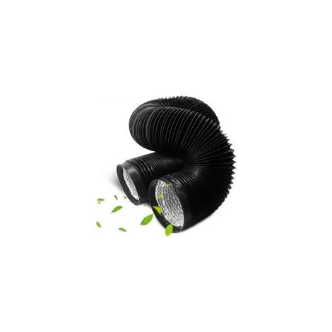 Doppeltes Flexibles Abflussrohr Aus Pvc Und Aluminium Für Badezimmer, Küche Und Wäschetrockner (schwarz, 100 Mm X 2 M [φxl])