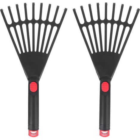 2 Stück Rasenrechen, Kunststoffrechen, Praktische Gartenrechen, Langlebige Laubrechen