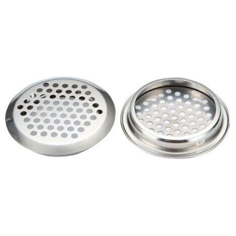 20 Runde Edelstahl-lüftungsgitter Für Wohnmobile, Badezimmer, Küche Usw. Schwarz 53 Mm + 35 Mm