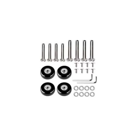 50 X 18 Mm Satz Von 4 Ersatzrädern Für Koffer, Schwenkbare Gummirollen Mit Lagern, Reparatursätze