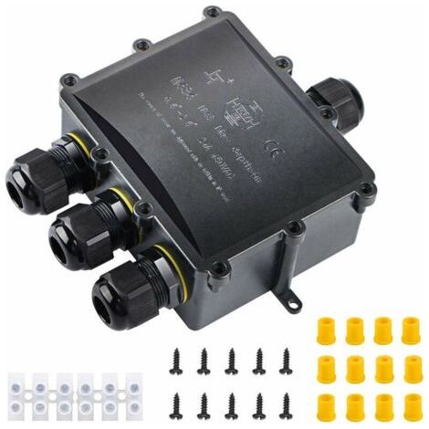 Wasserdichte Abzweigdose Ip68 Für Außenbereich, 4-wege-kabelverbinder Mit Großem Kabelquerschnitt, Elektrische Anschlussdose Für Kabel Ø 4 Bis 14 Mm